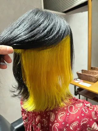 セミロング カラー ✨ハイトーン カラー福岡拓也✨のヘアスタイル