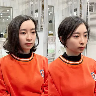 ショート 縮毛矯正/ショート/ レイヤー/畑中正敏のヘアスタイル