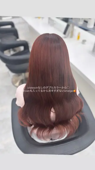 ロング Hina🎀♡ 暖色/縮毛のヘアスタイル