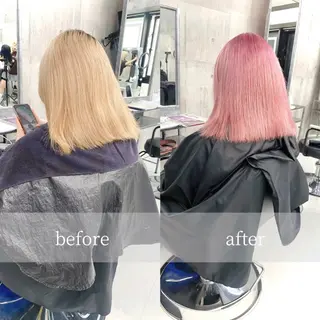 セミロング ハイトーン×エクステ 💞くるみのヘアスタイル