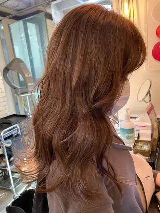 セミロング 韓国レイヤー/透明感 カラー🦋mioのヘアスタイル