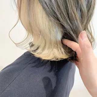 ミディアム カラー 小島嵩人 縮毛矯正 髪質改善のヘアスタイル