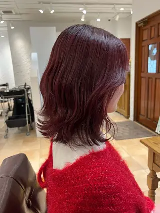 ミディアム カラー 🥀韓国ヘア🥀 宮津真菜のヘアスタイル