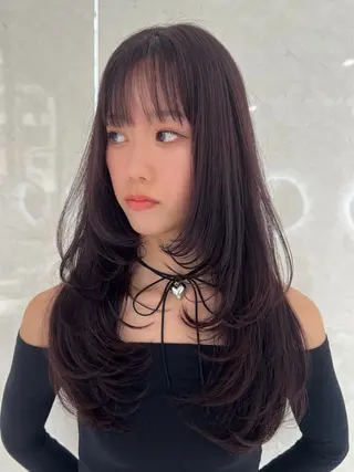 ロング 💖韓国風💖 レイヤー/LISAのヘアスタイル