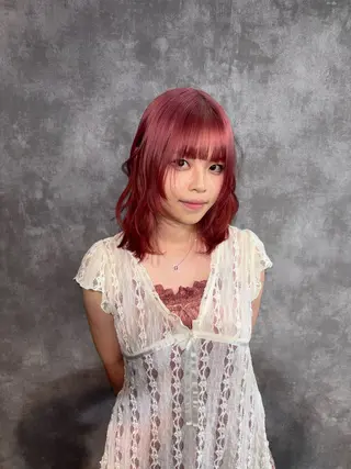 ミディアム カラー ミリ/原宿/ハイ トーンカラー💫のヘアスタイル