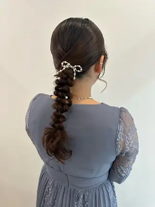 ロング ヘアアレンジ 海外ヘア/透明感カラ ー🍒nao.のヘアスタイル