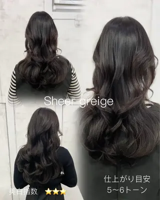セミロング タニ トモのヘアスタイル