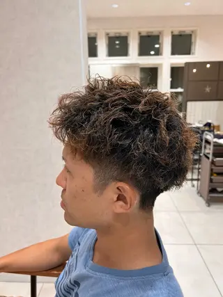 メンズ レディースショート/ メンズパーマ/足立のヘアスタイル