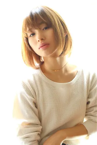 ミディアム カラー やまだ まいのヘアスタイル