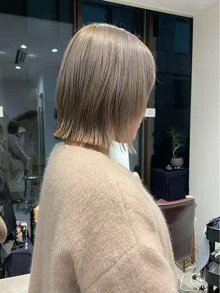 ミディアム カラー SAUT銀座所属・石川玲菜/ 髪質改善ボブ/メンズのヘアスタイル