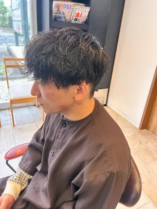 ショート パーマ メンズ EARTH大宮宮原店所属・ri kuのヘアスタイル