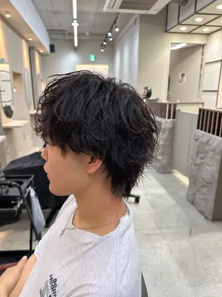 ショート パーマ メンズ 木下 健心のヘアスタイル