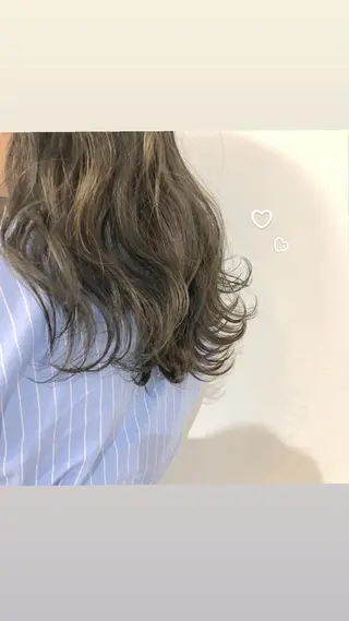 セミロング カラー ヘアアレンジ 榎園 由美のヘアスタイル