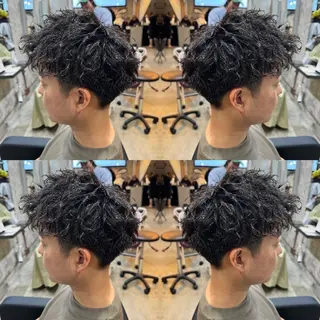 ショート メンズ ⚡️メンズパーマ特化 mens支持◎/忠地のヘアスタイル