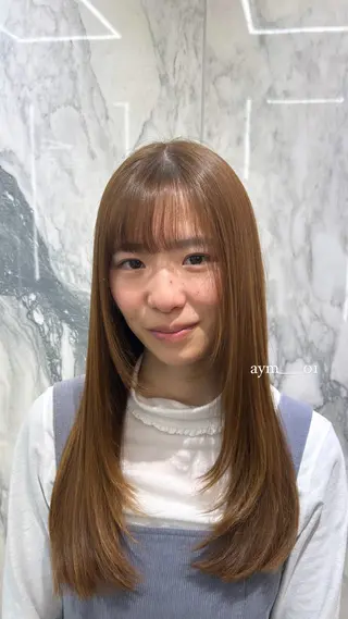 ロング 韓国ヘア AYUMIのヘアスタイル