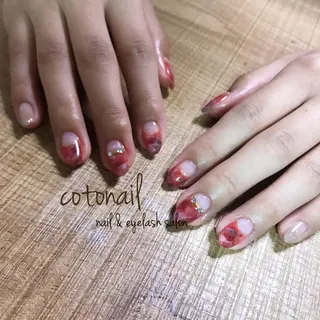 ミディアム ネイル ツメトマツゲ .のネイルデザイン