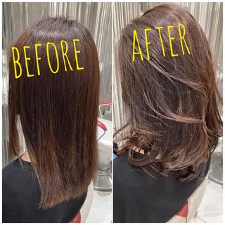 セミロング カラー 田畑 福恵のヘアスタイル