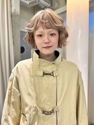 ショート カラー haco＋所属・圧倒的デザイン力 店長🎨RENAのヘアスタイル