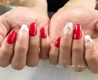 セミロング ネイル pang akiのマツエク・マツパデザイン