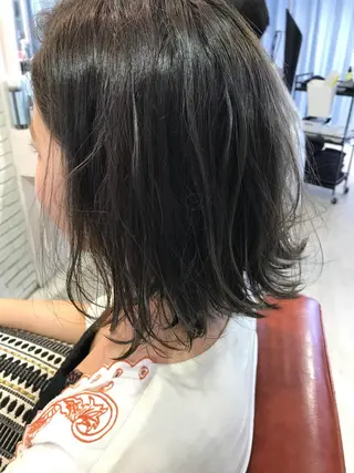 ミディアム カラー パーマ メンズ キッズ マツエク・マツパ レイヤー＆カラー 人気美容師倉崎涼のヘアスタイル