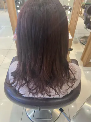 セミロング カラー なつな/ 透明感カラーのヘアスタイル