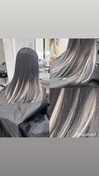 ロング カラー 黒崎 懸のヘアスタイル
