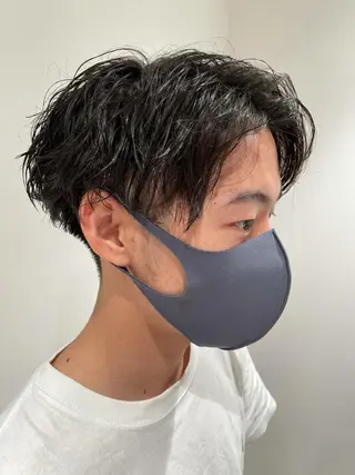 ショート カラー パーマ ヘアアレンジ メンズ パーソナルカラー合わ せたカラー🤍なつみのヘアスタイル