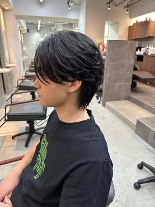 ショート パーマ メンズ 木下 健心のヘアスタイル