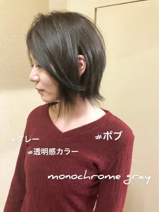 ショート カラー レイヤーカット匠 イソザキノリユキのヘアスタイル