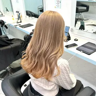 ロング カラー 暖色🩷透明感カラー ♡Maika♡のヘアスタイル