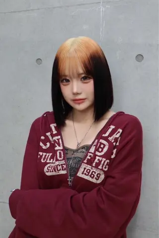 ミディアム カラー レイヤーカット /ハイトーンchaoのヘアスタイル