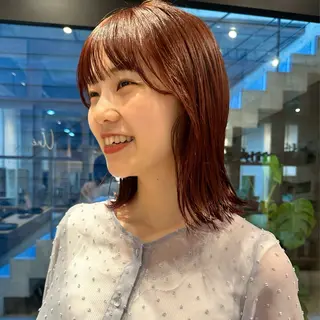 ショート カラー ボブ/レイヤー/ニュ アンスパーマ/小夏のヘアスタイル