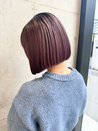 ショート カラー ヘアアレンジ ミニボブ/ブリーチ 🌈MISATOのヘアスタイル