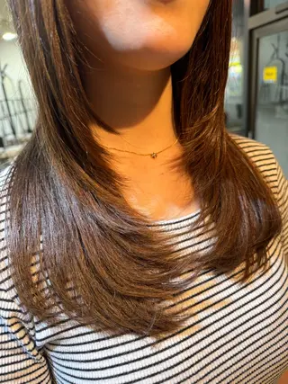 ロング 米元 春奈のヘアスタイル