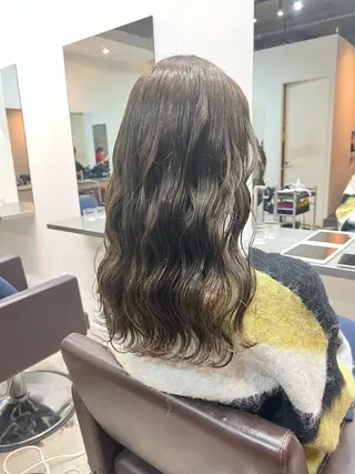 セミロング デジタルパーマ/ 艶カラー/神野楓のヘアスタイル