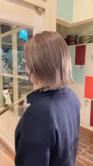 ミディアム カラー sourire  西大分所属・sourire西大分 ☘️いけだ　あおいのヘアスタイル