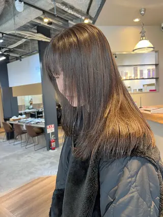 ミディアム カラー 韓国ヘア🇰🇷 YUKINAのヘアスタイル