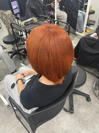 ショート カラー トレンド暖色ヘア♥️ miu♥️のヘアスタイル