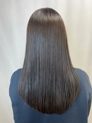 セミロング パーマ 髪質改善/縮毛矯正 /ブリーチ矯正/岡部のヘアスタイル