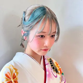 ミディアム カラー irwi/イルウィ所属・miku🎀門前仲町 ブリーチ・レイヤーのヘアスタイル