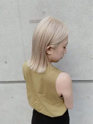 ミディアム カラー ✨原宿ハイトーン ブリーチ職人菊池のヘアスタイル