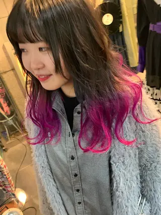 セミロング カラー ピンクベージュ/新潟 万代/高橋桃葉🍑のヘアスタイル