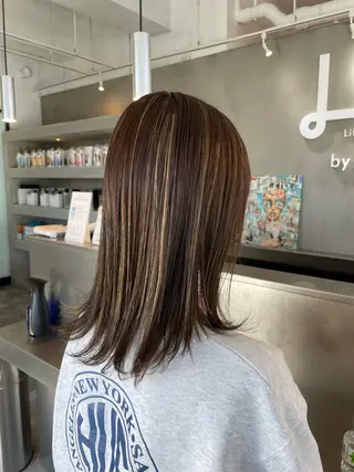 カラー ハイトーンカラー🩵 指名多数💗横山聖奈のヘアスタイル