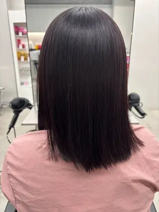 ミディアム カラー 小顔レイヤー×抜け感 hair／正源のヘアスタイル