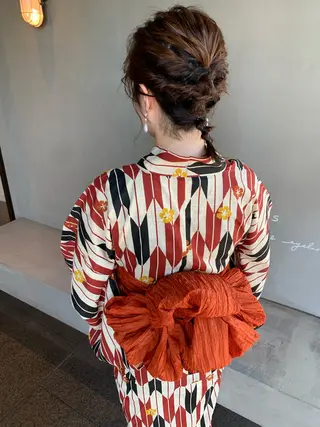 ショート ヘアアレンジ ブリーチ/アレンジ 天満/chihiroのヘアスタイル