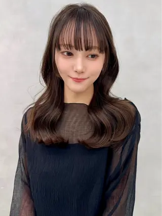 セミロング カラー 🇰🇷韓国ヘア🤍 副店長/栗田のヘアスタイル