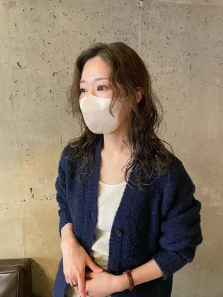 ロング パーマ パーマ/レイヤー 岩山丈一郎のヘアスタイル