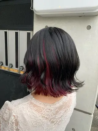 ミディアム カラー 及川シゲル 髪質改善講師のヘアスタイル