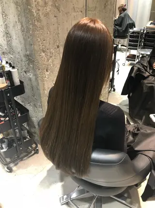 ロング カラー 髪質改善🌈縮毛矯正 荻原 達矢のヘアスタイル