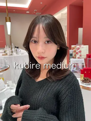 ミディアム カラー 顔周り特化/韓国ヘア /レイヤー/吉野幸大のヘアスタイル